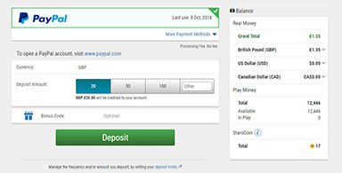  PayPal Casino Deposit 