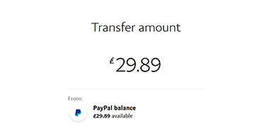 PayPal Withdrawal to Account