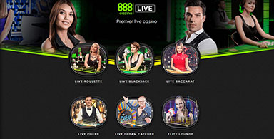 Images of 888 live dealers.