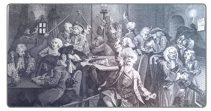 image of William Hogarth's the gaming house