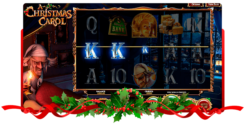 A Christmas Carol Slots Betsoft screen