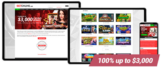 BetOnline Best Casino Screens