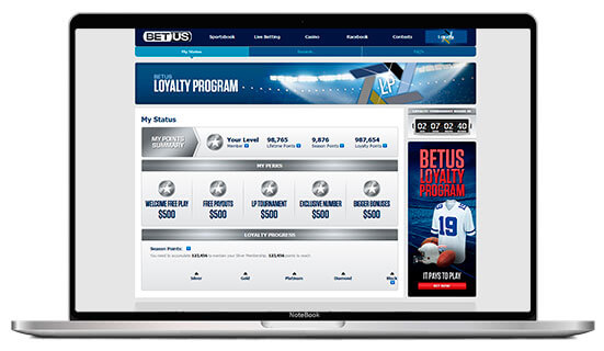 Image of BetUS loyalty Program