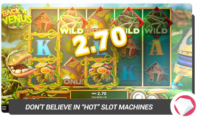 Dont believe in hot slot machines