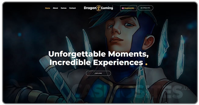 Image of DragonGaming Website