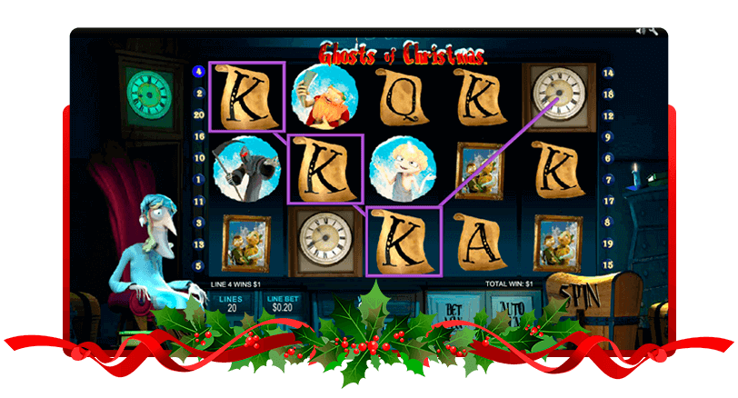 Ghosts of Christmas Slots Screen