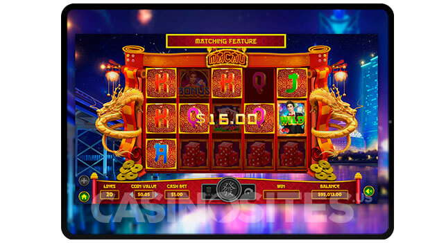 Image of Lucky Macau DragonGaming Matching Bonus Feature