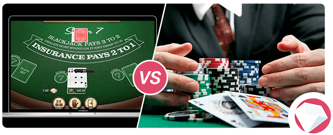 online blackjack vs land based blackjack