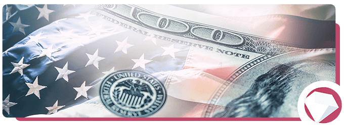 Wire Transfer American Flag and Dollar Bill